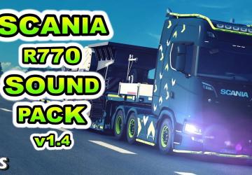 Scania R770 Jan Volmer V8 Open Pipe Soundv1.4 для Euro Truck Simulator 2 (v1.57.x)