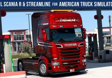 Scania R & Streamline Modifications от RJLv1.2 для American Truck Simulator (v1.43.x)