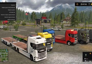 Scania S грузовик и Flatbed прицепверсия 1.0 для Farming Simulator 2017 (v1.5.3.1)