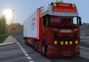 Scania S Laurens Rolling + Trailerверсия 1.0 для Euro Truck Simulator 2 (v1.39.x)