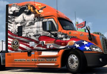 Schneider National Ride of Pride 2008 skin for Jon Ruda s cascadia 125v8.0 для American Truck Simulator (vv1.54)