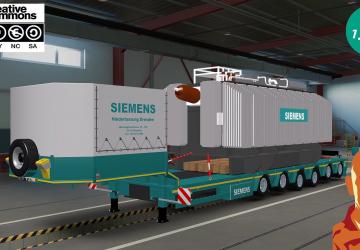 Schwerlast Siemens Trafo Trailer Special Transportv3.0 для American Truck Simulator (v1.57.x)