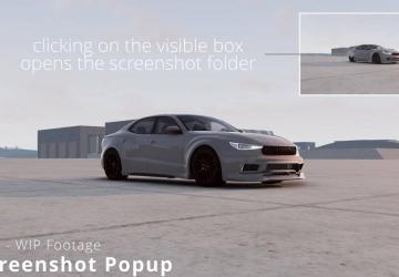 Screenshot Popupверсия 1.0 для BeamNG.drive (v0.31.x)