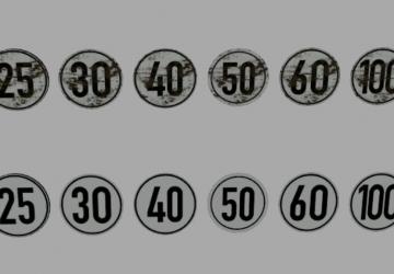 Sheet Metal Sign With Speed Sticker (Prefab*)v1.0 для Farming Simulator 2019