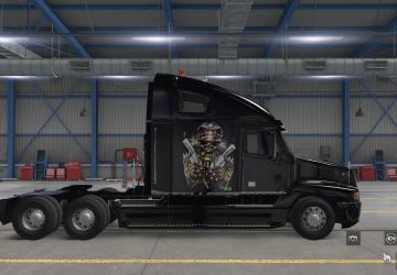 Скин «Череп»для Freightliner Century & Columbia C120v1.0 для American Truck Simulator (v1.38.x, - 1.40.x)
