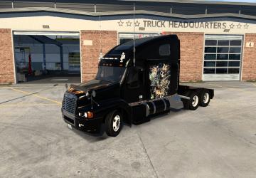 Скин «Череп и Огонь» для Freightliner Century & Columbia C120v1.0 для American Truck Simulator (v1.38.x, - 1.40.x)