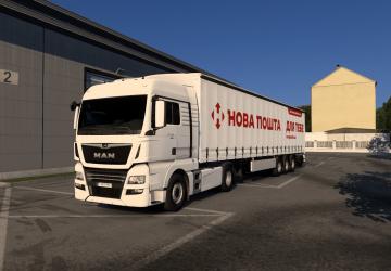 Скин для прицепов «Нова Пошта»версия 1.0 для Euro Truck Simulator 2 (v1.53x)