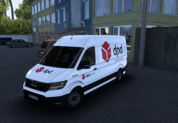 Скин «DPD» для MAN TGE 3.140версия 1.0 для Euro Truck Simulator 2