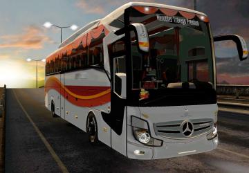 Скин Euro Lines для Mercedes-Benz Travego X 2020v1.0 для Euro Truck Simulator 2 (v1.35.x, 1.36.x)
