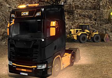 Скин JCB Transport Scania S 1.37 1.38 ++v0.1 для Euro Truck Simulator 2 (v1.37-1.38+)