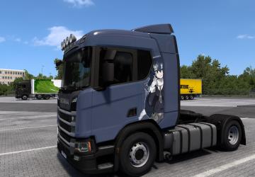 Скин Kemono Friends Gray Wolf на Scania Rv1.56 для Euro Truck Simulator 2 (v1.56)