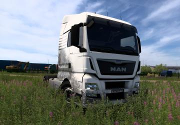Скин на MAN TGX E6 2015 грязныйверсия 1.0 для Euro Truck Simulator 2 (v1.54)