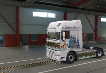 Скин с Новым Годом для DAF XF 105версия 1.0 для Euro Truck Simulator 2 (v1.39.x)