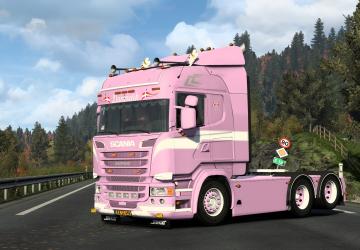Скин - Scania R - Danmark Style для Jusee TVv1.0 для Euro Truck Simulator 2 (v1.57)