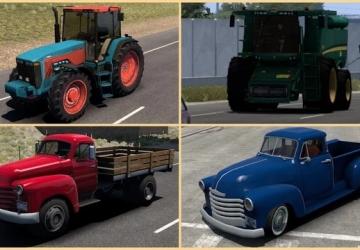 Slow Traffic Vehiclesверсия 1.1 для American Truck Simulator (v1.50.x)