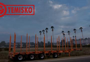 Temisko Quad Axle Log Trailerверсия 1.0 для American Truck Simulator (v1.39.x, 1.40.x)