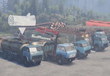 Парк модов с заме ном дефолта на грузовики серии МАЗ 500для SpinTires (v03.03.16)