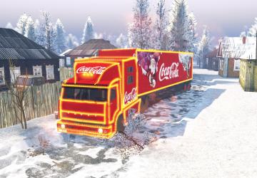 КамАЗ Риат-54112М Новогодний (Coca-cola)v1.1 для SpinTires (v03.03.16)