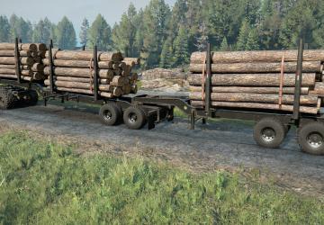 TWM’s Polar D635 Short Log B-Double Trailerv1.0 для SnowRunner (v38.0)