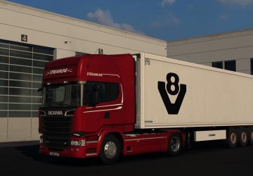 Комбо скин - Scania R500 V8 + Krone Coolinerv1.0 для Euro Truck Simulator 2 (v1.57)