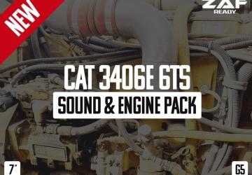 CAT 3406E 6TS Sound & Engine Packверсия 1.1 для American Truck Simulator (v1.57.x)