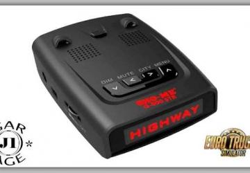 Радар-детекторверсия 2.1.11 для Euro Truck Simulator 2 (v1.57.x)