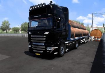 Scania V8 Open pipe with Lepidas Team exhaust systemv3.1 для Euro Truck Simulator 2 (v1.57.x)