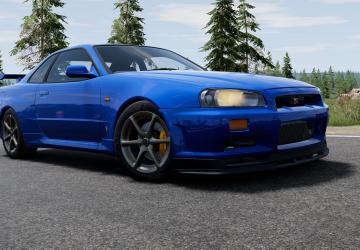 Nissan Skyline GT-R (BNR34)версия 1.1 для BeamNG.drive (v0.37.x)