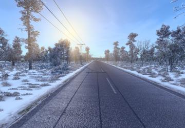 Clean Roads For Frosty Winter Modверсия 10.4 для Euro Truck Simulator 2 (v1.57.x)