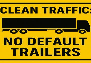 Clean Traffic No Default SCS Trailersверсия 1.7 для American Truck Simulator (v1.57.x)