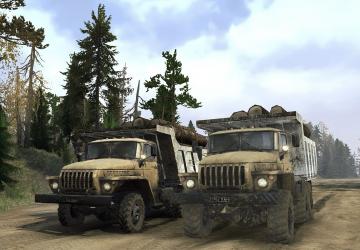 Самосвалы Урал-43205 и Урал-4320-1221версия 1.0 для Spintires: MudRunner (v29.09.22)