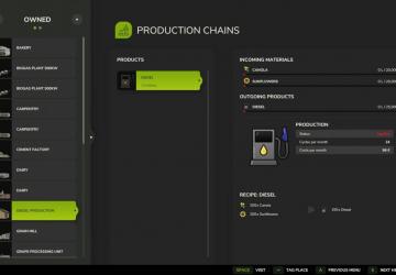 Diesel productionверсия 1.3.0.0 для Farming Simulator 2025