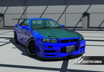 Nissan Skyline GT R34 Tunedверсия twin turbo для Assetto Corsa