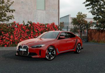 BMW I4 2024версия 1.1 для American Truck Simulator (v1.55.x, 1.56.x)