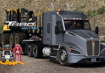 Kenworth T680 2021версия 1.6 для American Truck Simulator (v1.54.x, - 1.56.x)