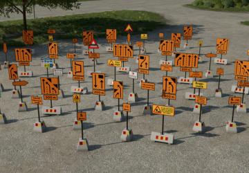 Swedish Construction Sign Packверсия 1.0.0.0 для Farming Simulator 2022