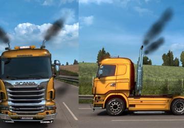 Smoke in my Trucksверсия 1.3.4 для Euro Truck Simulator 2 (v1.57.x)