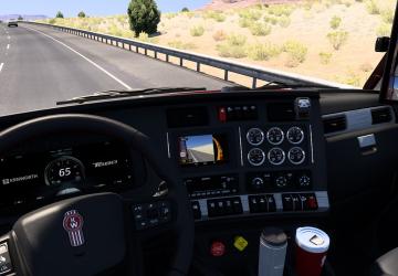 Kenworth T680 2022 Improved Dashboardверсия 1.7 для American Truck Simulator (v1.54.x)