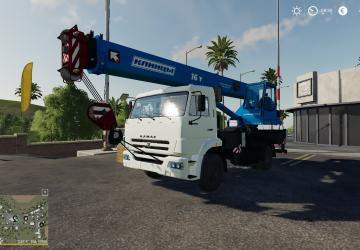 Камаз автокран (Клинцы)версия 2.0.0 для Farming Simulator 2019 (v1.7.x)