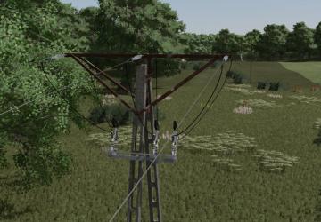 Pack of power poles (Prefab)версия BETA 2 для Farming Simulator 2025