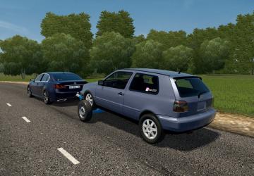 Прицеп — эвакуатор с VW Golf 3версия 05.05.21 для City Car Driving (v1.5.9, 1.5.9.2)