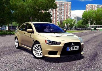 Mitsubishi Lancer Evolution X 2.0 GSR 2008v29.04.21 для City Car Driving (v1.5.9, 1.5.9.2)