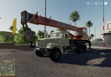 Краз 258 - автокран (Ульяновец)версия 2.0.0 для Farming Simulator 2019 (v1.7.x)