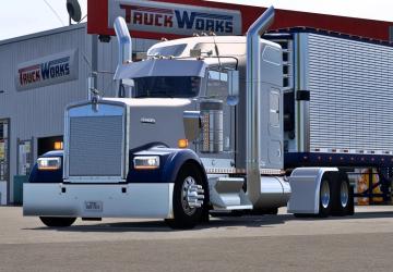 Kenworth W900 Chrome Shopверсия 1.4.4 для American Truck Simulator (v1.54.x)