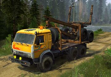 Kamaz 53504 timber carrierверсия 1 для Spintires: MudRunner (v25.02.21)