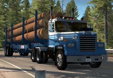 Sparta 4 Bolster Log Trailerверсия 1.2 для American Truck Simulator (v1.54.x)