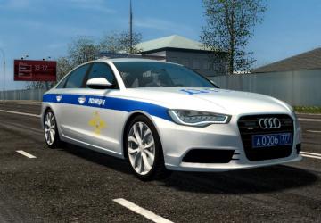 Audi A6 (C7) Policeверсия 08.04.2021 для City Car Driving (v1.5.9.2)