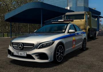 Mercedes-Benz C300 (W205) Policeверсия 28.03.2021 для City Car Driving (v1.5.9.2)