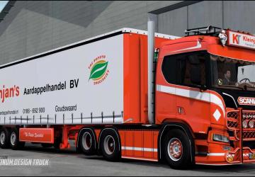 Scania R650 Kleinjan Transport B.Vверсия 17.0 для Euro Truck Simulator 2 (v1.56.x)