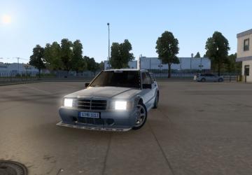 Mercedes-Benz 190E 2.5версия 1.5 для American Truck Simulator (v1.52.x, 1.53.x)